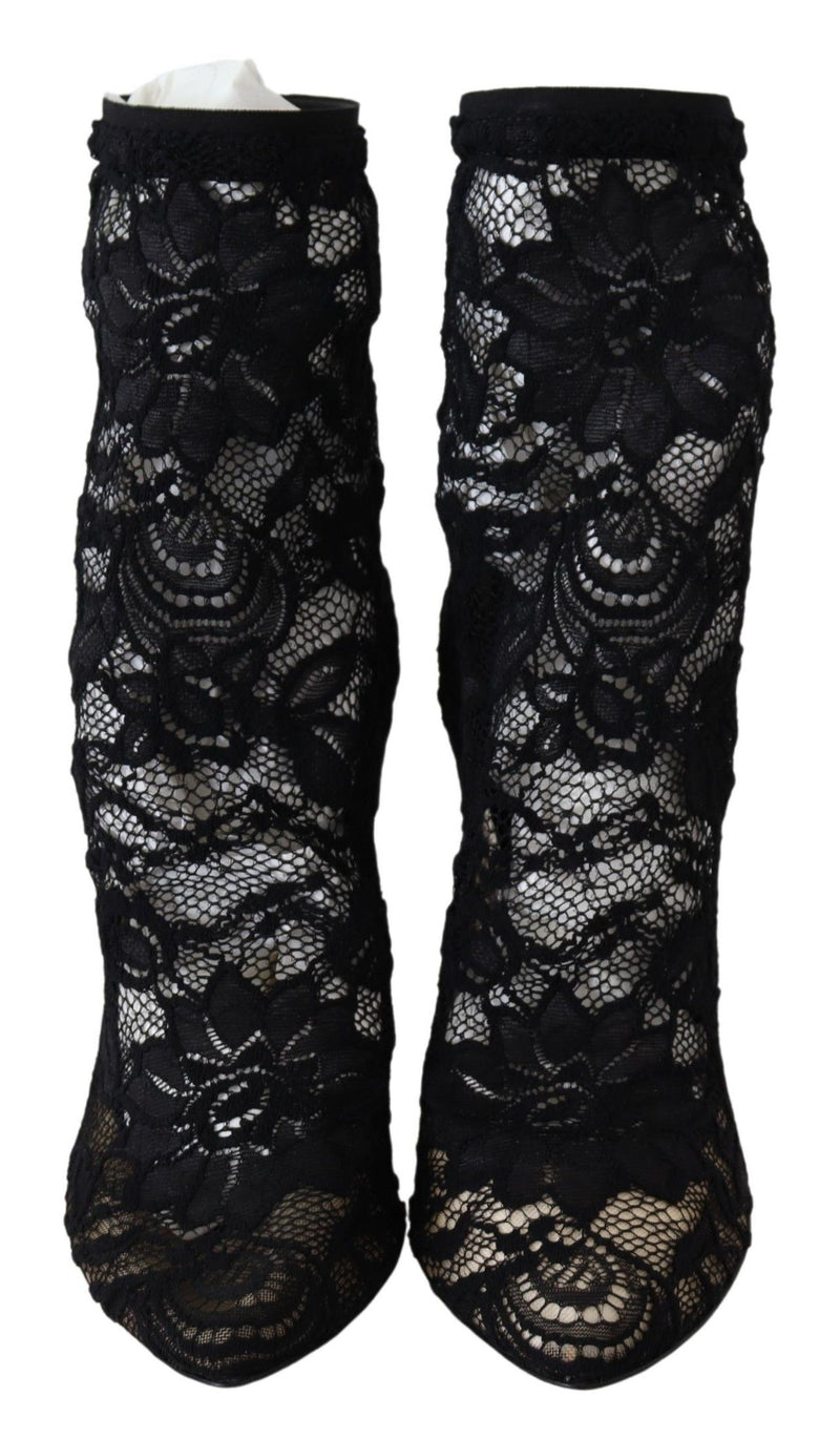 Black Lace Taormina Pumps Elegance Unleashed Dolce & Gabbana