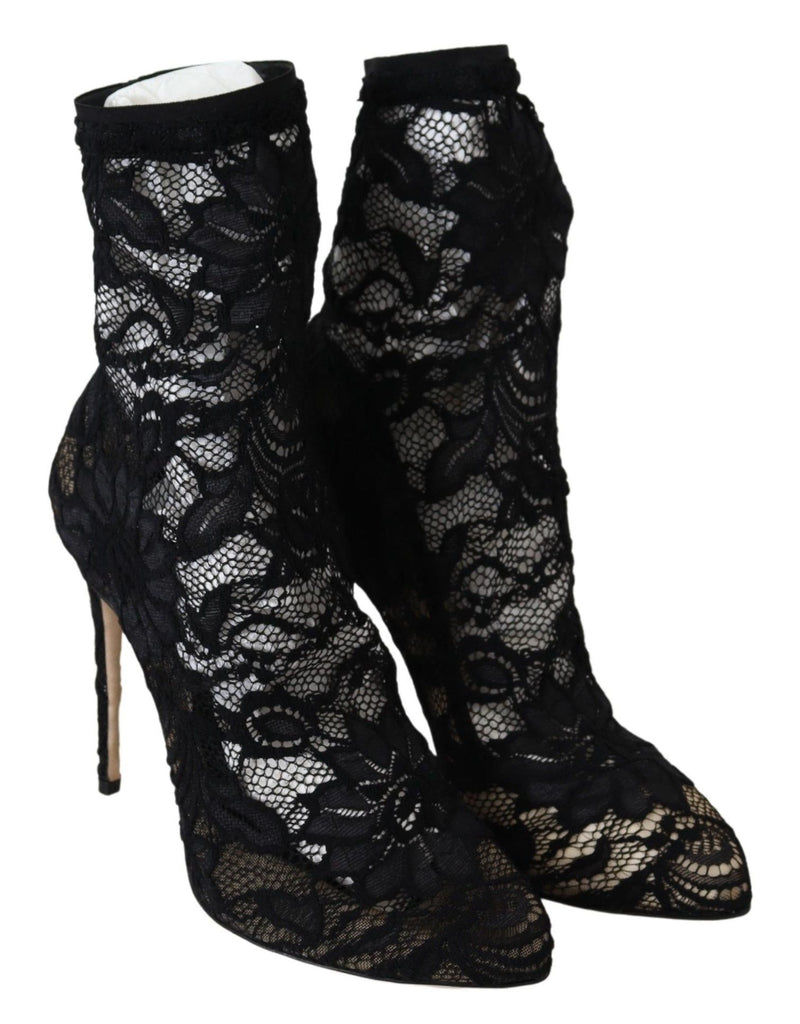 Black Lace Taormina Pumps Elegance Unleashed Dolce & Gabbana