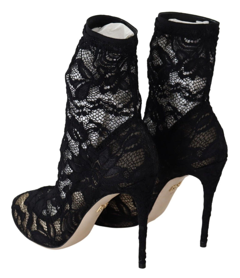 Black Lace Taormina Pumps Elegance Unleashed Dolce & Gabbana