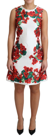 Sleek Portofino Motif Silk Mini Dress Dolce & Gabbana