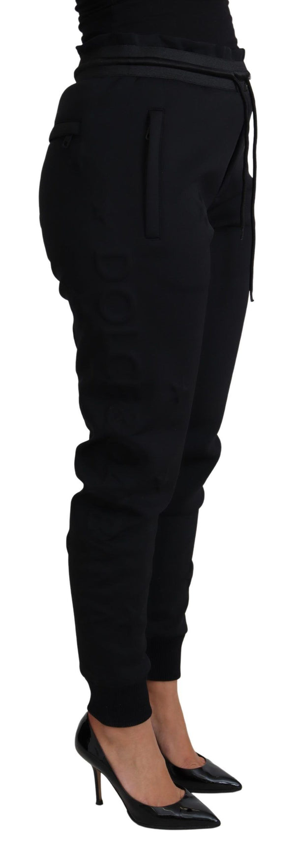 Elegant Black Jogger Trousers with Iconic Logo Dolce & Gabbana