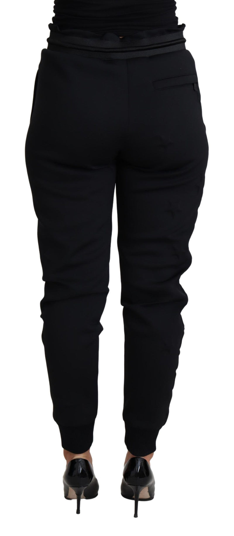 Elegant Black Jogger Trousers with Iconic Logo Dolce & Gabbana