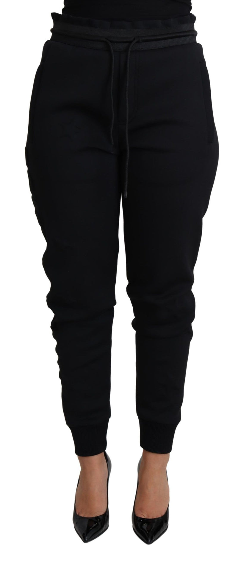 Elegant Black Jogger Trousers with Iconic Logo Dolce & Gabbana