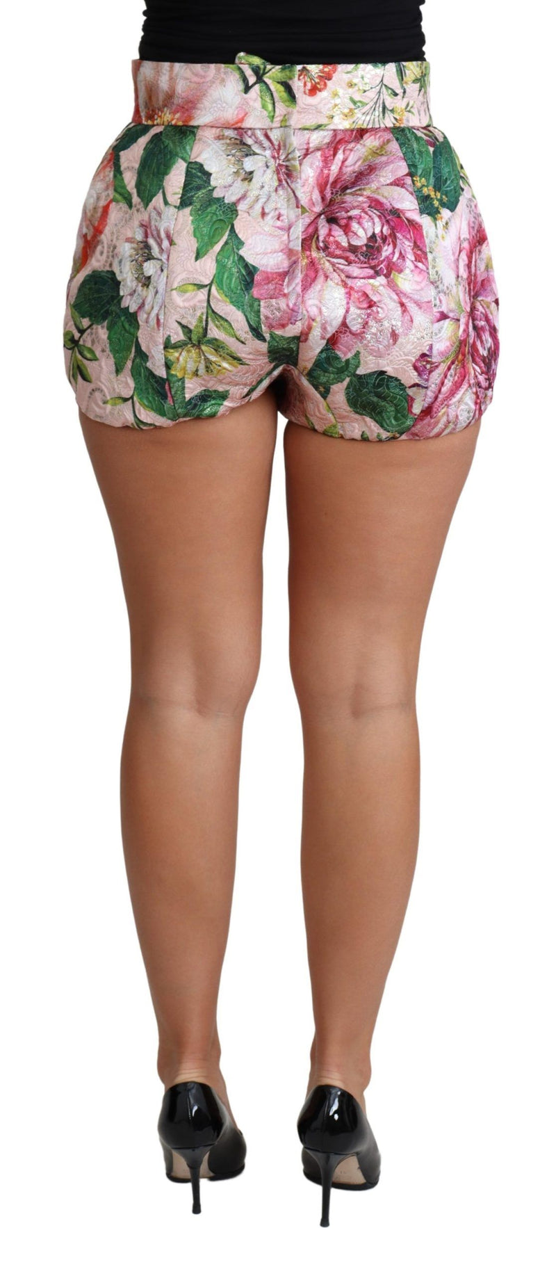 Chic Pink Floral High-Waist Hot Pants Dolce & Gabbana