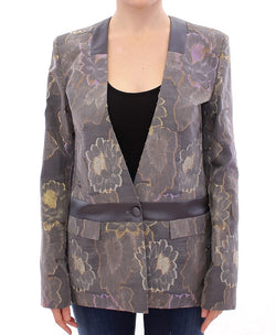 Chic Silk Floral One-Button Blazer Roberto Fragata