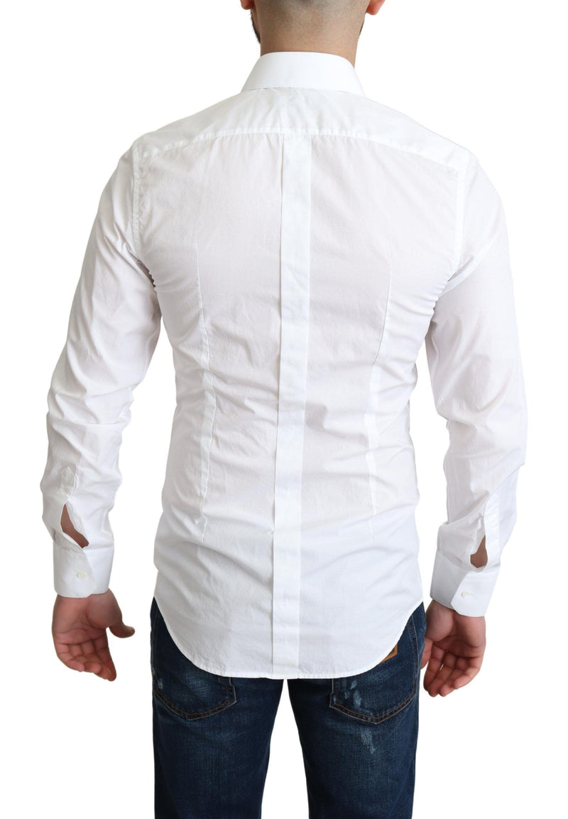 Elegant White Cotton Dress Shirt Dolce & Gabbana