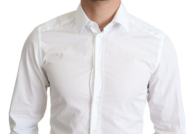 Elegant White Cotton Dress Shirt Dolce & Gabbana