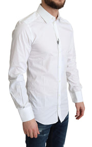 Elegant White Cotton Dress Shirt Dolce & Gabbana