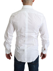 Elegant White Cotton Dress Shirt Dolce & Gabbana