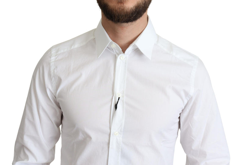 Elegant White Cotton Dress Shirt Dolce & Gabbana