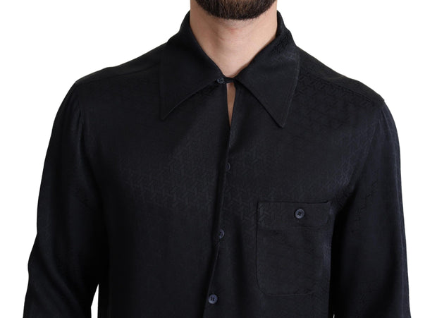 Elegant Jacquard Silk Casual Shirt Dolce & Gabbana