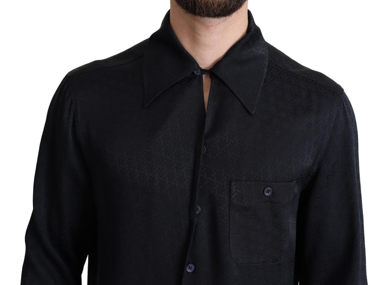 Elegant Jacquard Silk Casual Shirt Dolce & Gabbana