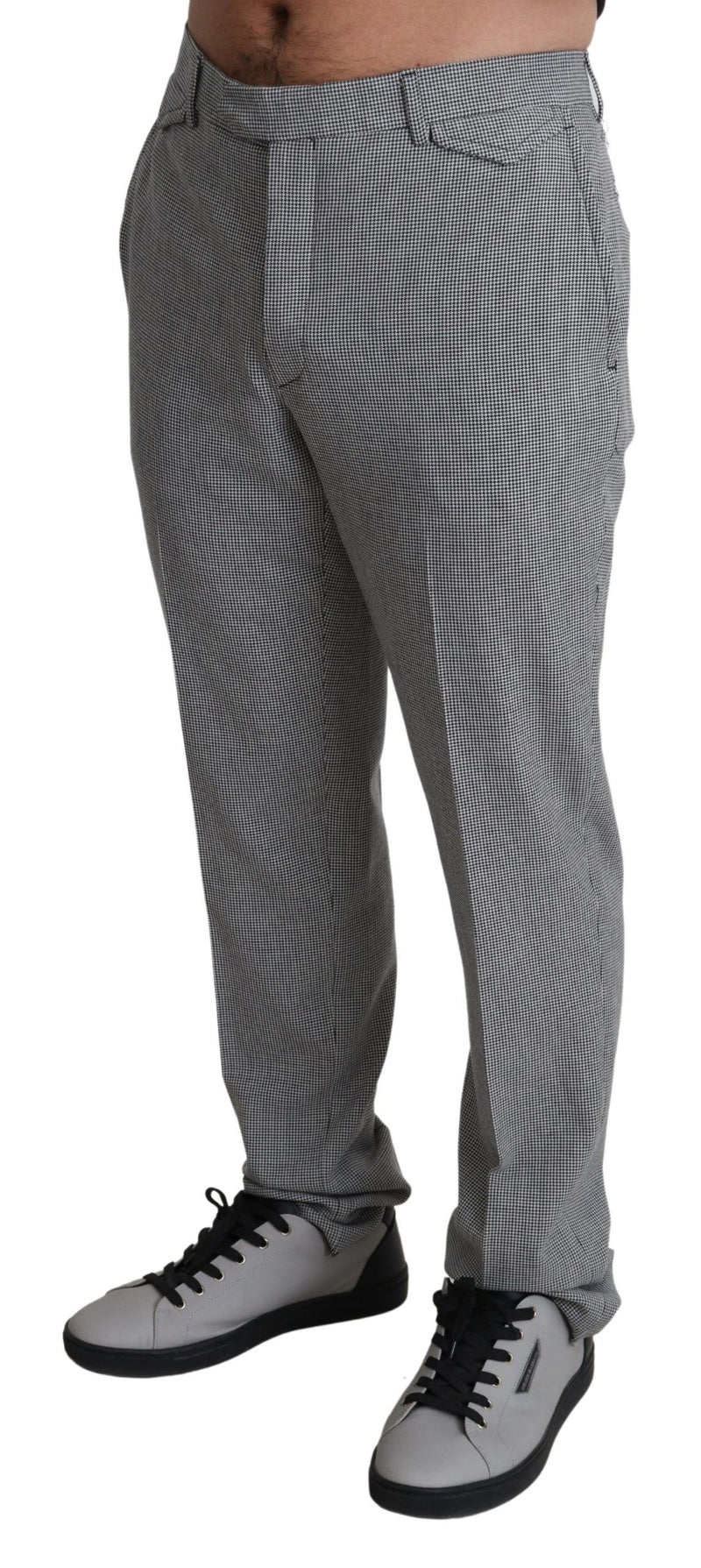 Elegant Checkered Wool Formal Trousers BENCIVENGA