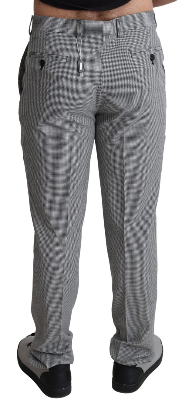 Elegant Checkered Wool Formal Trousers BENCIVENGA