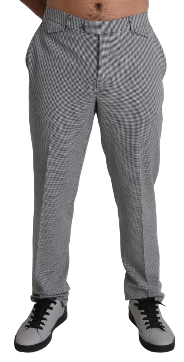 Elegant Checkered Wool Formal Trousers BENCIVENGA