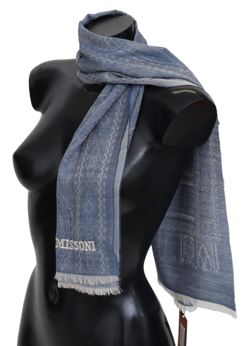 Elegant Cashmere Patterned Scarf Missoni