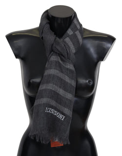 Elegant Unisex Wool Scarf with Logo Embroidery Missoni