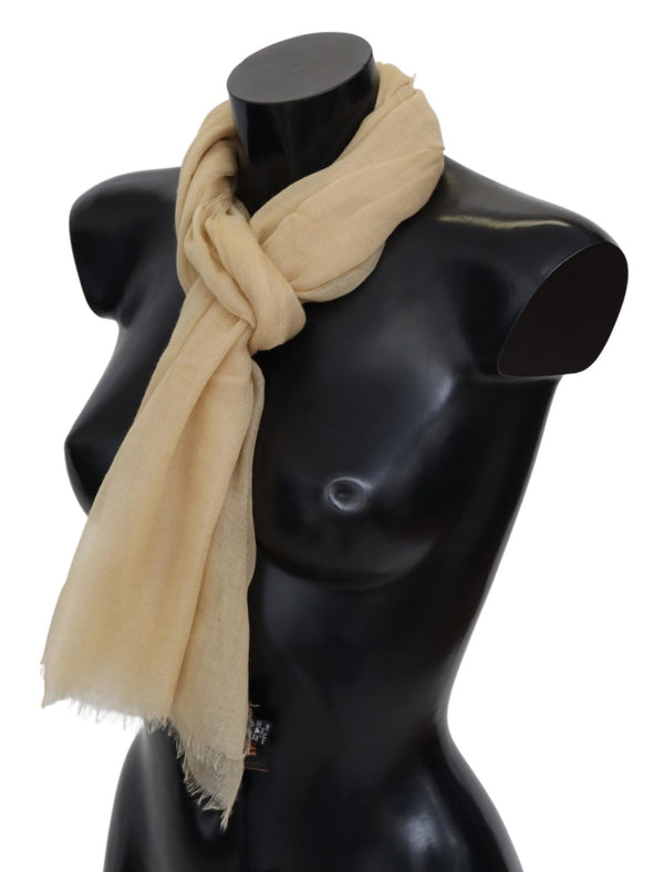 Elegant Cashmere Scarf in Beige Missoni