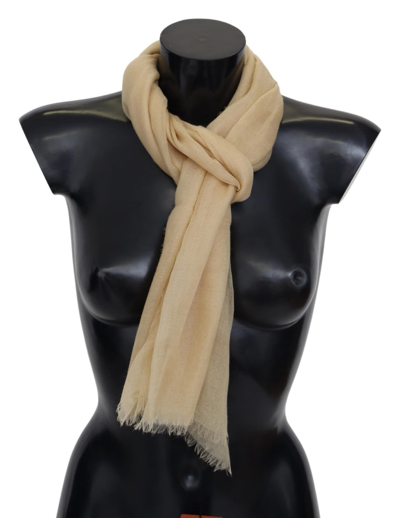 Elegant Cashmere Scarf in Beige Missoni