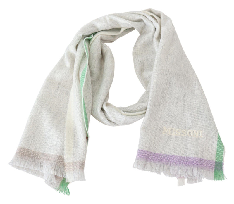 Multicolor Cashmere Line Pattern Scarf Missoni