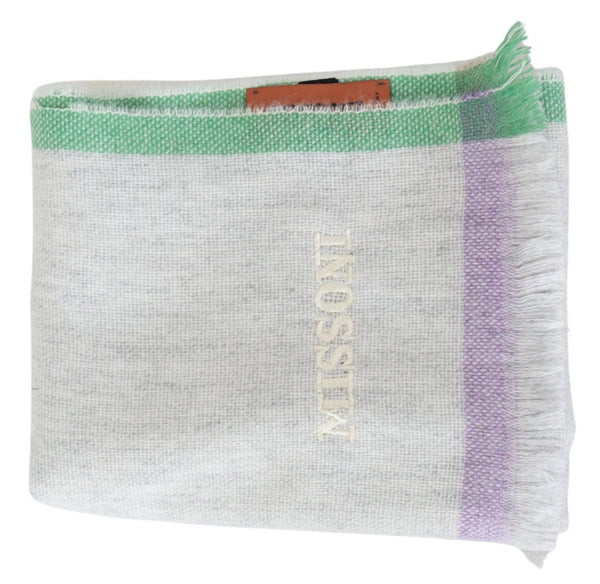 Multicolor Cashmere Line Pattern Scarf Missoni