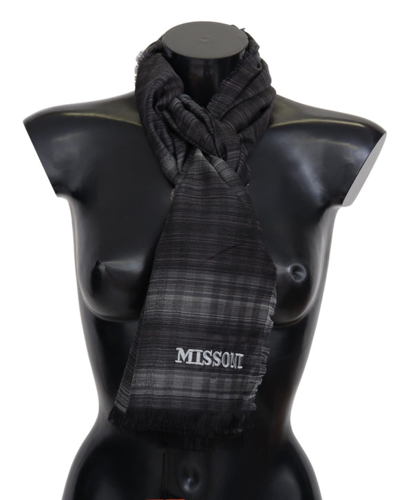 Elegant Wool Silk Polka Dot Scarf Missoni