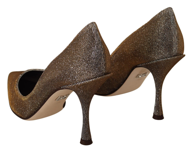 Elegant Silver Heels Pumps Classic Dolce & Gabbana