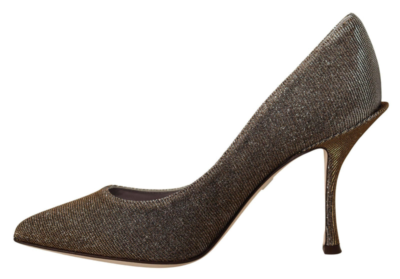 Elegant Silver Heels Pumps Classic Dolce & Gabbana