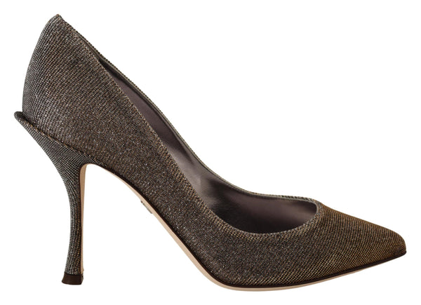 Elegant Silver Heels Pumps Classic Dolce & Gabbana