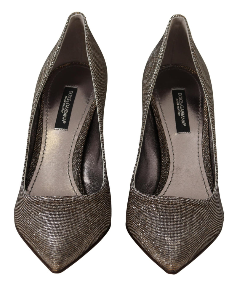 Elegant Silver Heels Pumps Classic Dolce & Gabbana