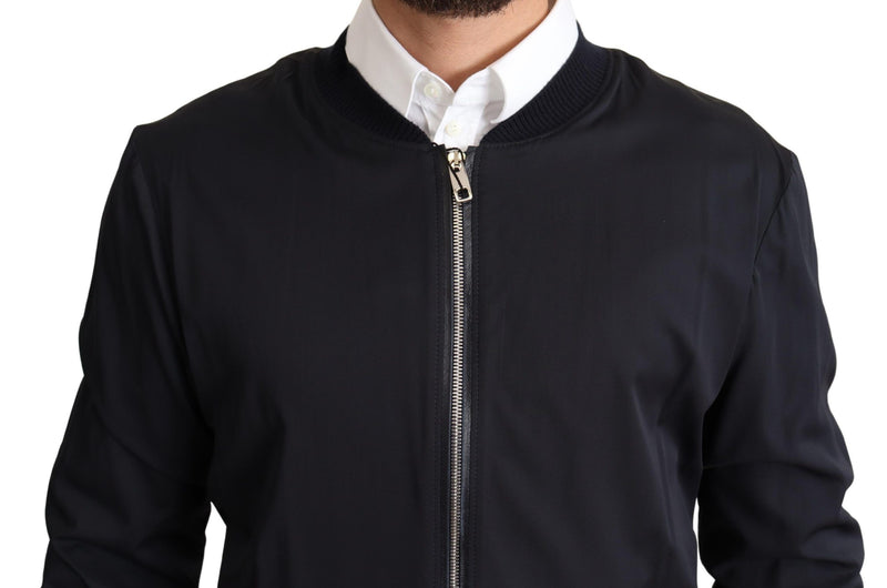 Elegant Silk Blend Bomber Jacket Dolce & Gabbana