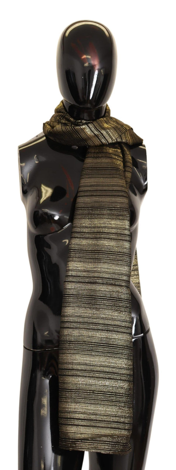 Elegant Gold Silk Blend Scarf Dolce & Gabbana