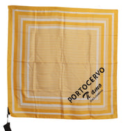 Elegant Striped Silk Square Scarf Dolce & Gabbana