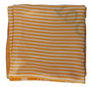 Elegant Striped Silk Square Scarf Dolce & Gabbana