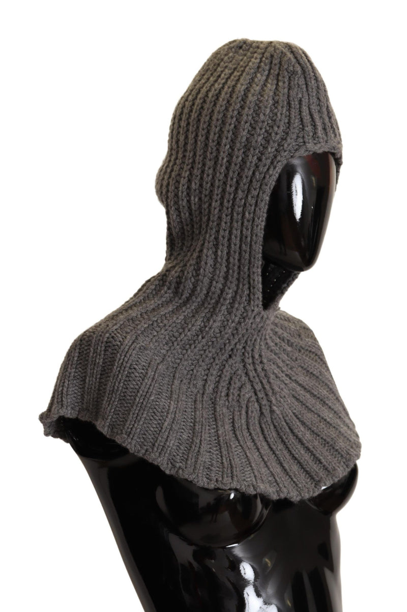 Elegant Cashmere Hood Scarf in Gray Dolce & Gabbana