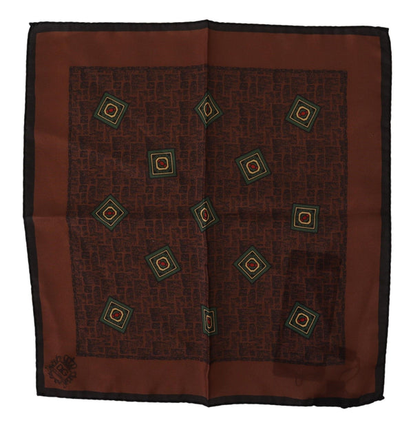 Elegant Silk Pocket Square Handkerchief Dolce & Gabbana