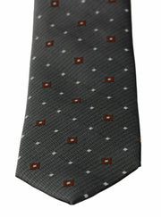 Elegant Gray Patterned Silk Blend Neck Tie Dolce & Gabbana