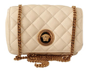 Chic Nappa Leather Crossbody in Purity White Versace