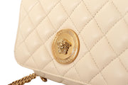 Chic Nappa Leather Crossbody in Purity White Versace