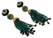 Elegant Crystal Drop Clip-On Earrings Dolce & Gabbana