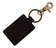 Elegant Unisex Leather Keyring with Gold Detail Dolce & Gabbana