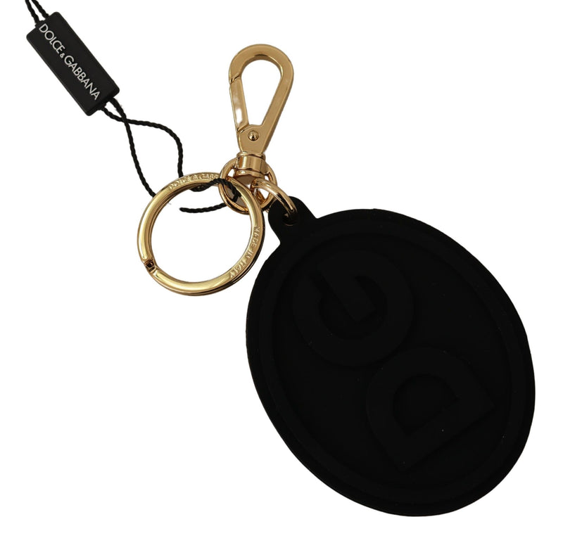 Elegant Black and Gold Keychain Accessory Dolce & Gabbana