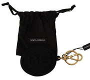 Elegant Black and Gold Keychain Accessory Dolce & Gabbana