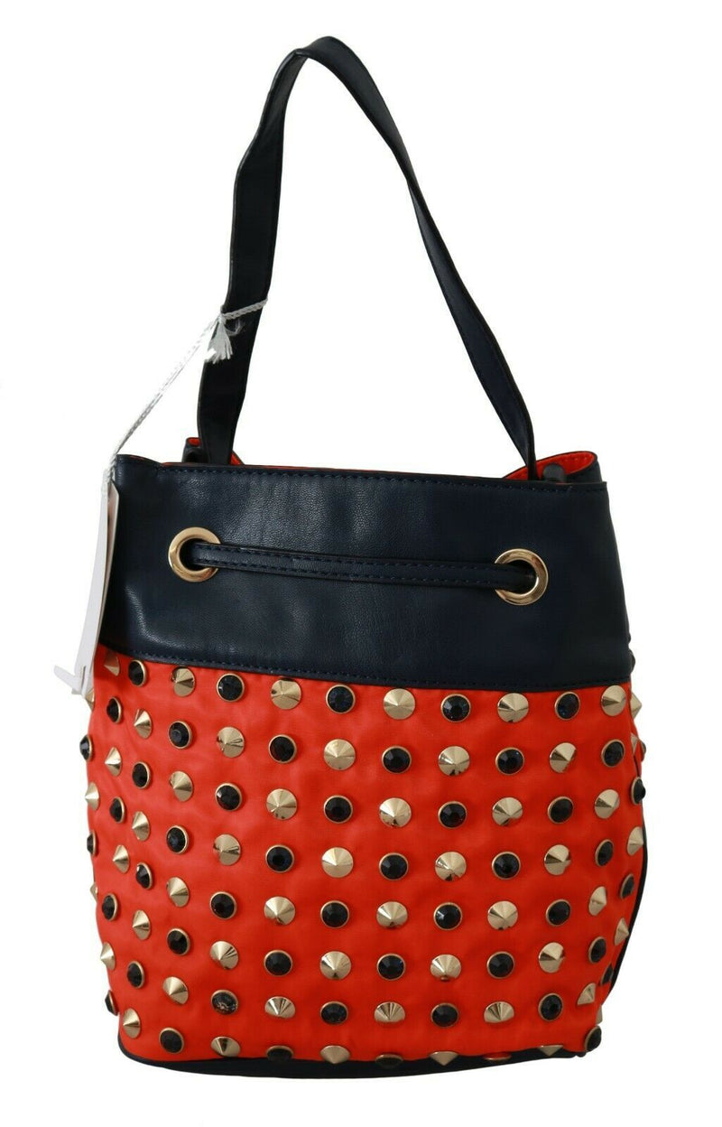 Chic Red Shoulder Tote with Leather Strap Patrizia Pepe