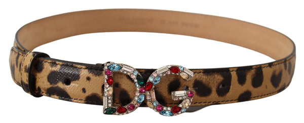 Elegant Crystal-Embellished Leopard Belt Dolce & Gabbana