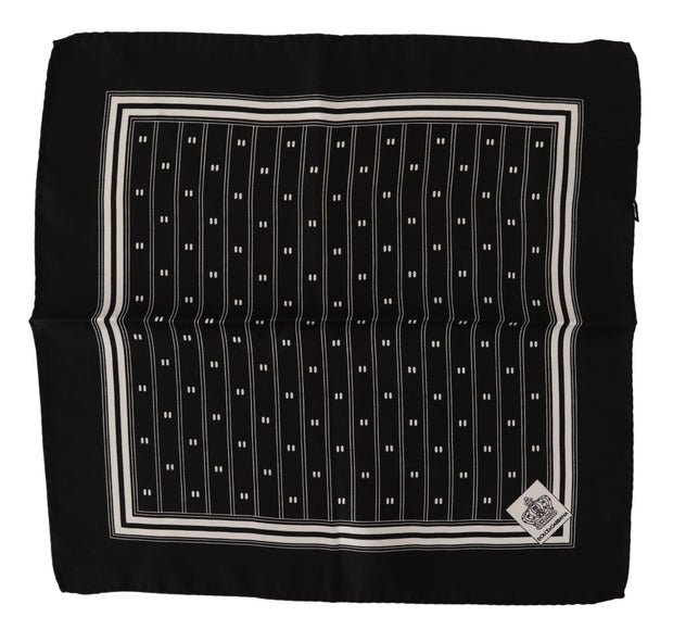 Elegant Silk Pocket Square Handkerchief Dolce & Gabbana