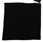 Elegant Black Silk Pocket Square Dolce & Gabbana