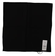 Elegant Black Silk Pocket Square Dolce & Gabbana