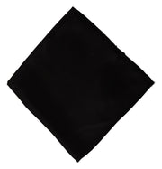 Elegant Black Silk Pocket Square Dolce & Gabbana