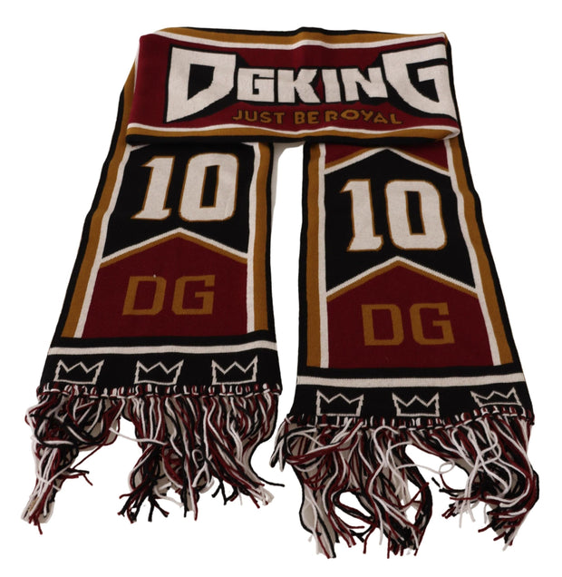 Elegant DG King Wool & Cashmere Scarf Dolce & Gabbana